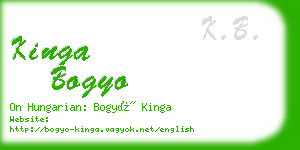 kinga bogyo business card